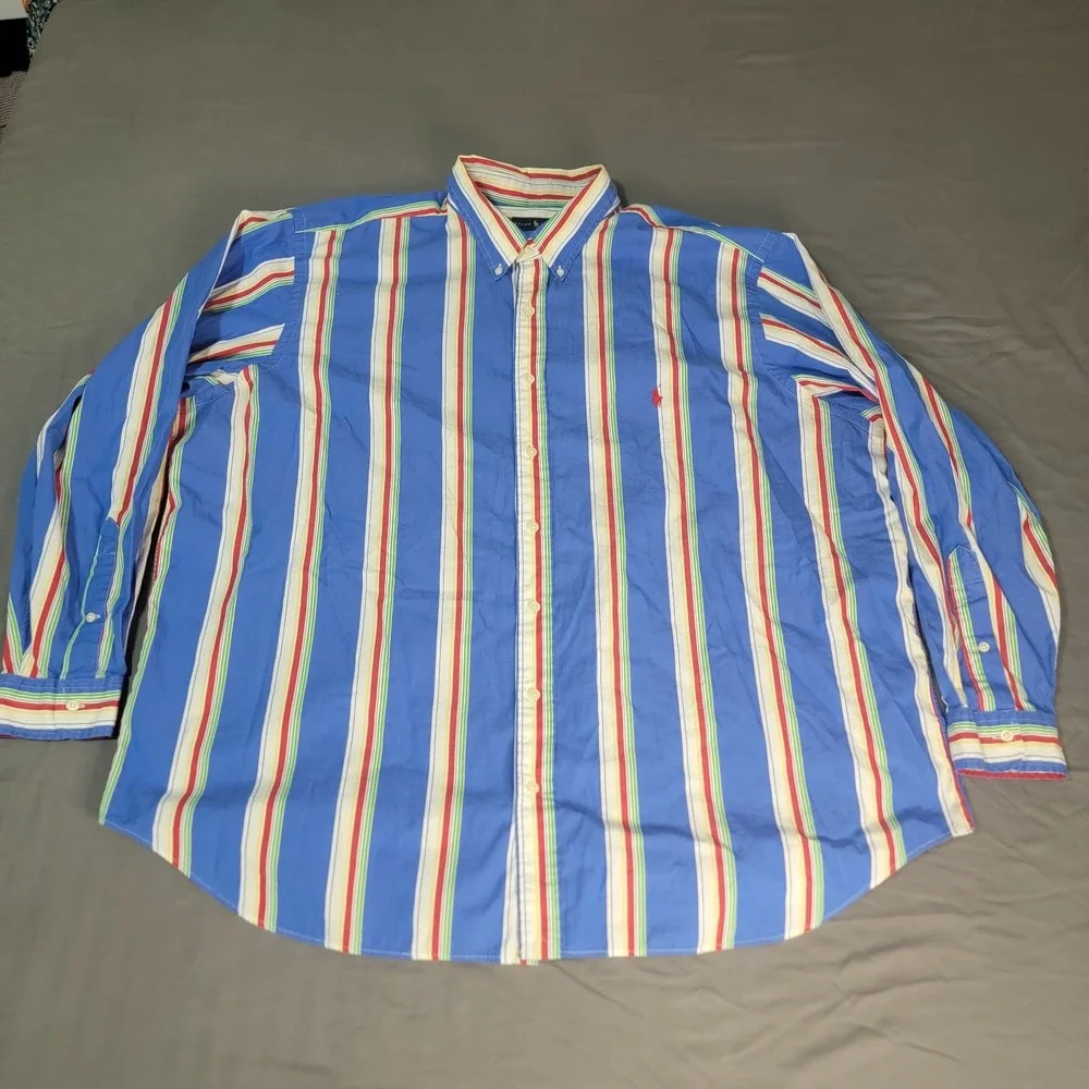Polo Ralph Lauren Long Sleeve Button Down Shirt Men's 3XB Big & Tall Colorful